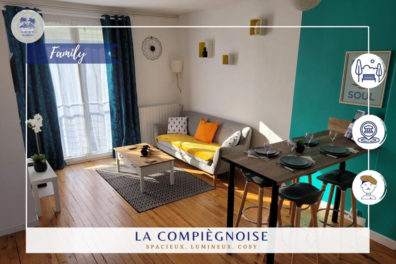 Appartement La Compiègnoise ✱ Spacieux ✱ Lumineux ✱ Cosy à Compiègne Extérieur photo